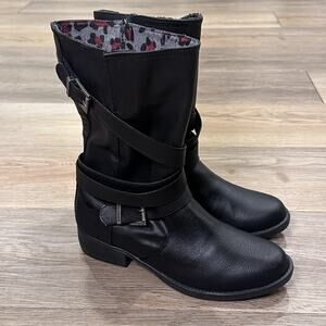 Rocket Dog Women’s 9.5 Mid Calf Buckle Biker Boot Grunge Whimsigoth